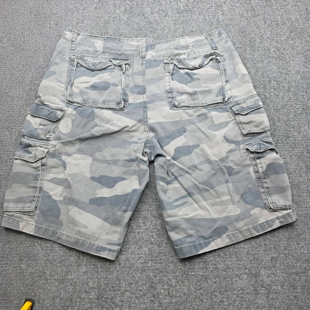 OP Ocean Pacific Men's Camo‎ Cargo Shorts Size 40 Grey Camouflage Multi-Pocket